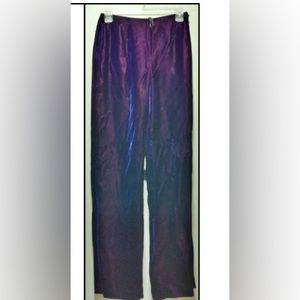 Vintage Y2K Dana Buchman Iridescent Blue/Purple Velvet Pants SZ 10P